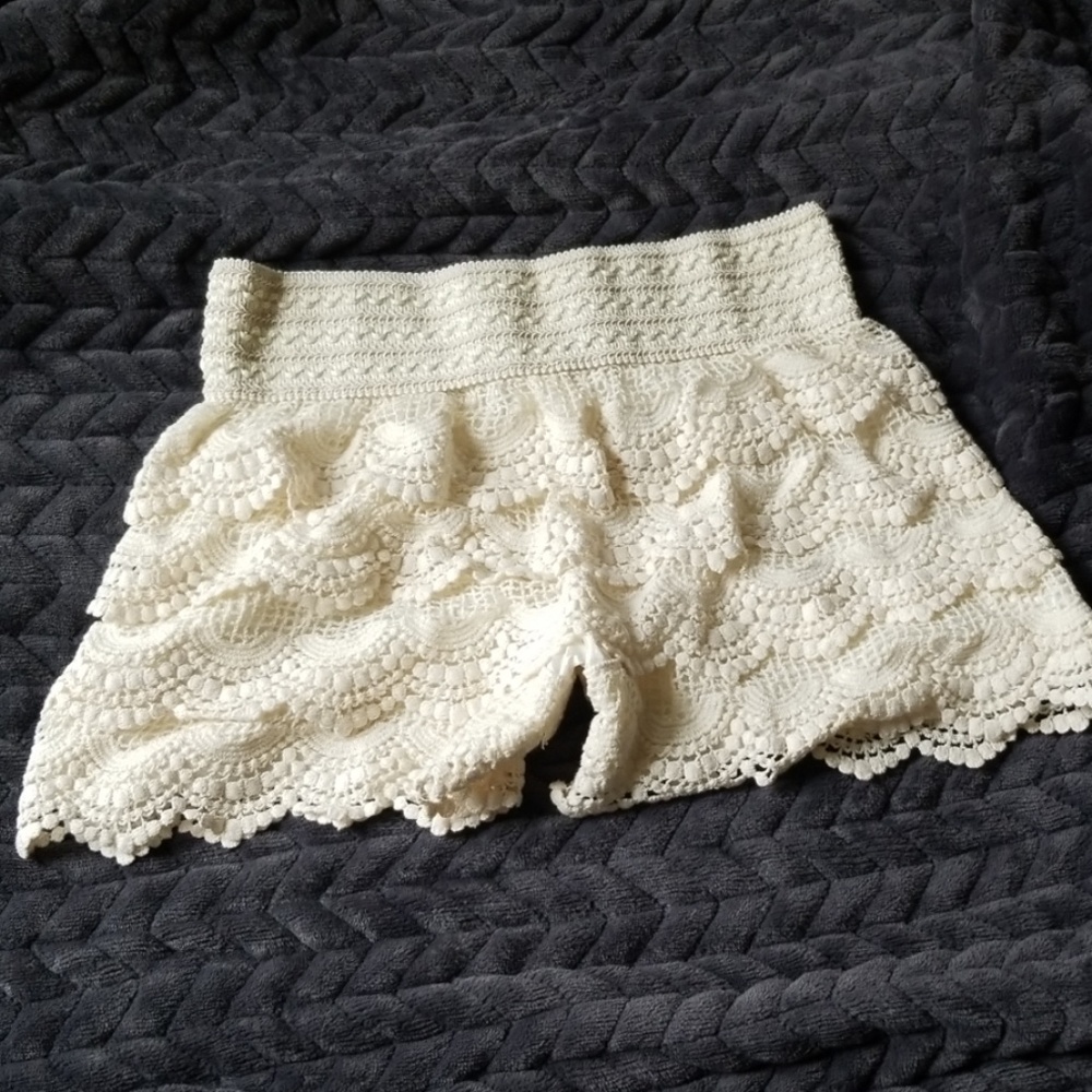 Off White Lacy Shorts